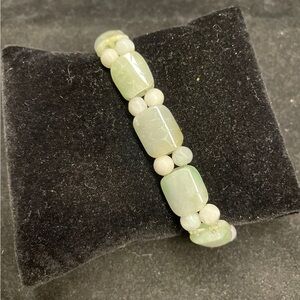 Gorgeous Certified Hand Carved Green Jade Bracelet